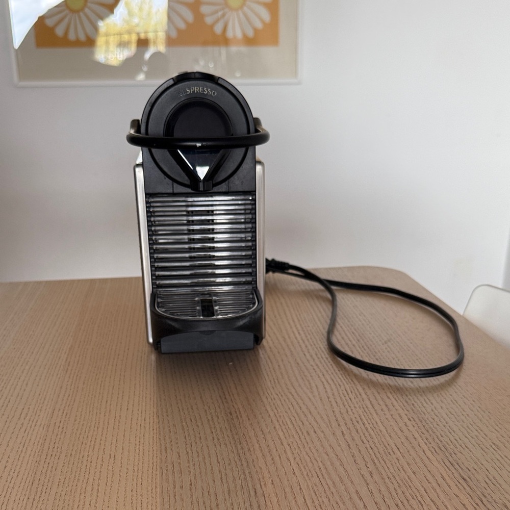 Nespresso Pixie Black and Silver Espresso Machine